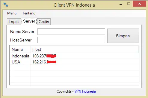 Завантажте веб-інструмент або веб-програму Client VPN Indonesia