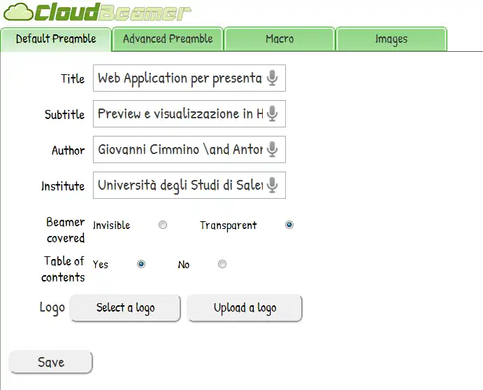 Laden Sie das Web-Tool oder die Web-App CloudBeamer herunter