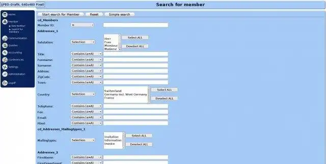 Download web tool or web app Club member administration