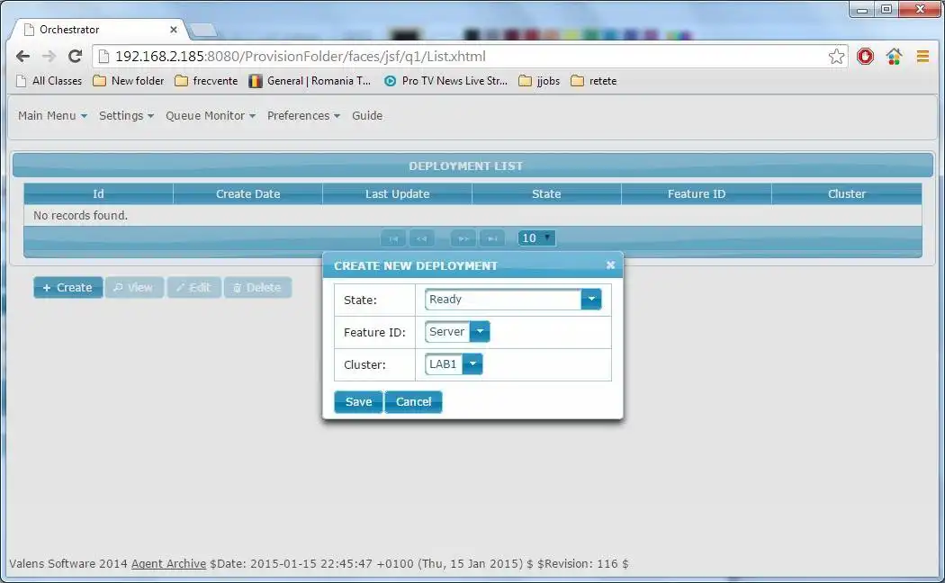 Download web tool or web app Cluster Orchestrator