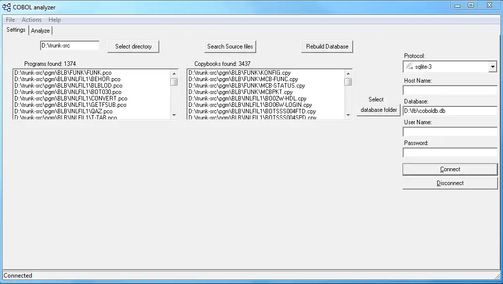 Download web tool or web app COBOL analyzer