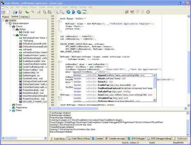 Download webtool of webapp Code::Blocks
