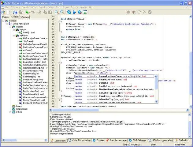 Scarica lo strumento web o l'app web Code::Blocks