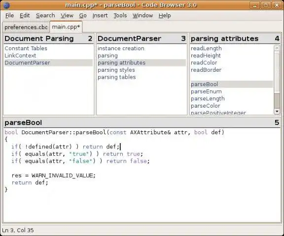 Download web tool or web app Code Browser - Folding Text Editor