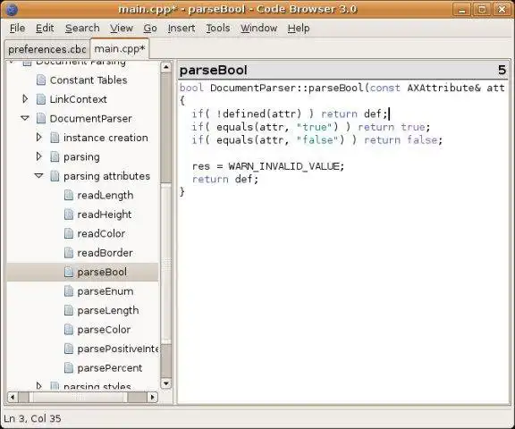Download web tool or web app Code Browser - Folding Text Editor