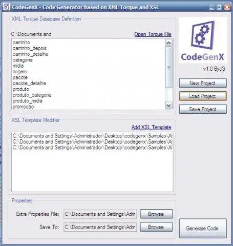 Télécharger l'outil Web ou l'application Web CodeGenX