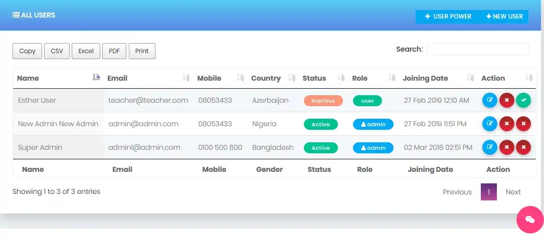 Download web tool or web app Codeigniter Admin Template