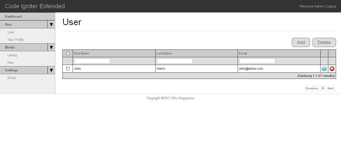 Download web tool or web app Code Igniter Extended