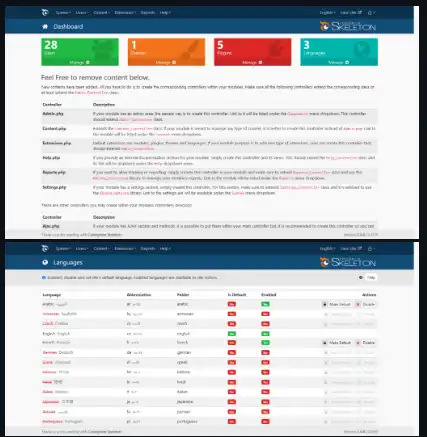 Descargue la herramienta web o la aplicación web CodeIgniter Skeleton