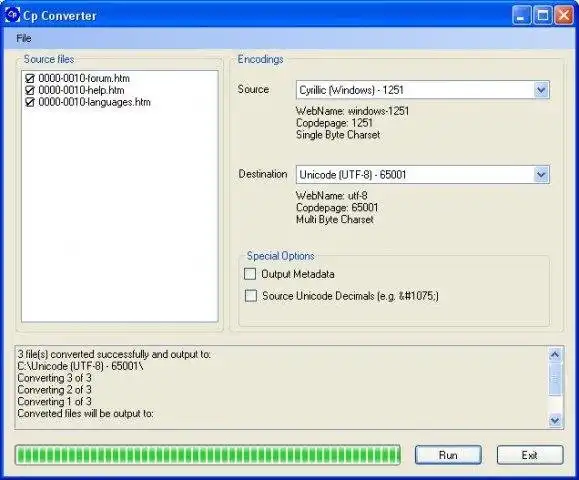 Download de webtool of webapp Codepage Converter