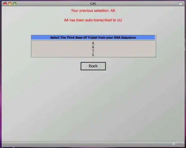 Download web tool or web app Codon Analysis System (CAS) to run in Linux online