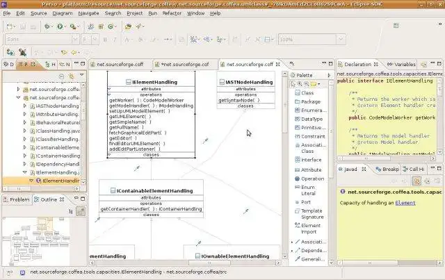 قم بتنزيل أداة الويب أو تطبيق الويب Coffea UML