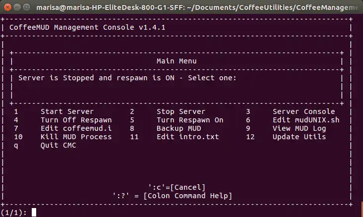 Download web tool or web app CoffeeMUD Utilities to run in Linux online