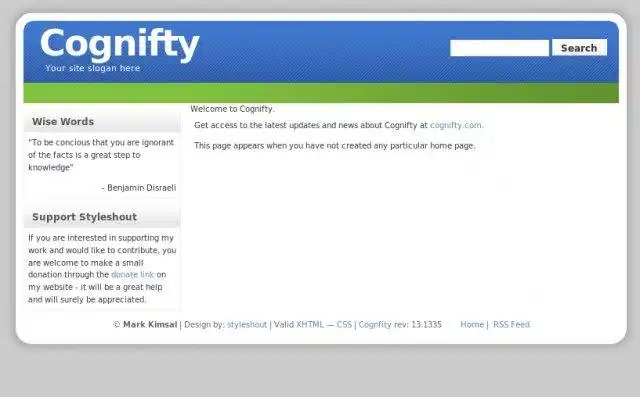 Загрузите веб-инструмент или веб-приложение Cognifty Framework