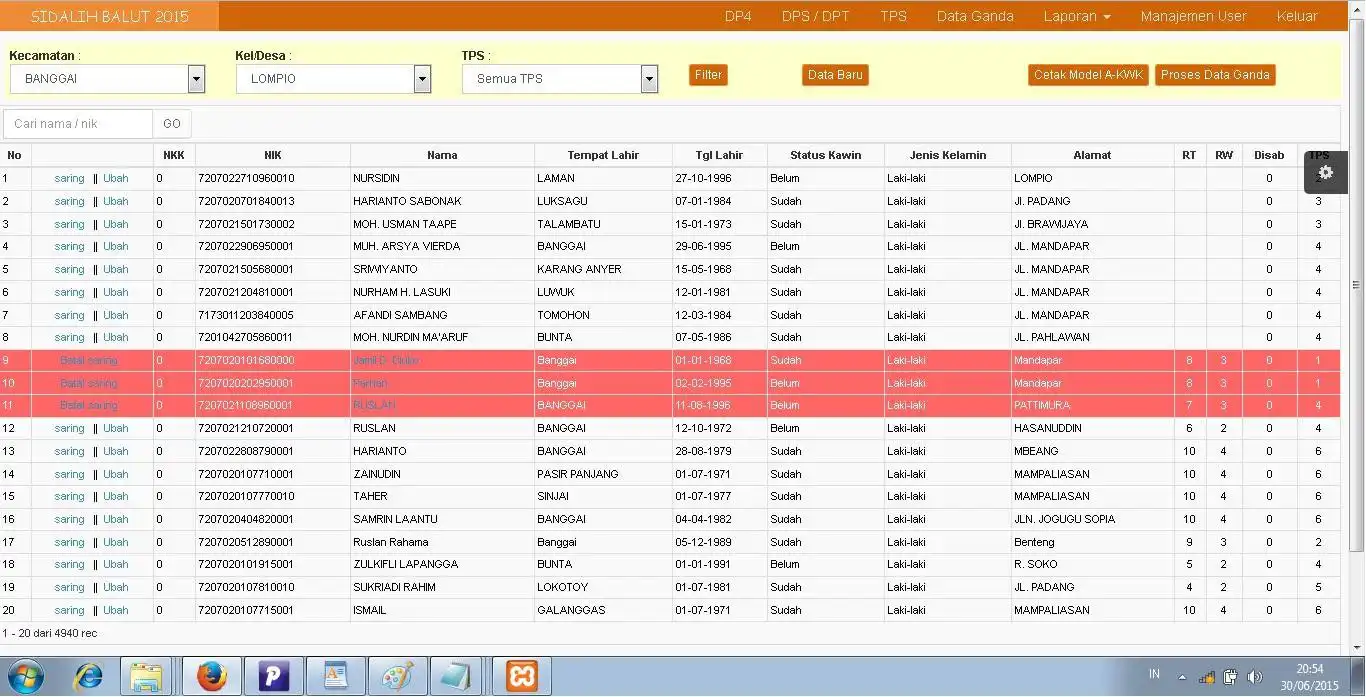 Download web tool or web app Coklit KPU 2015