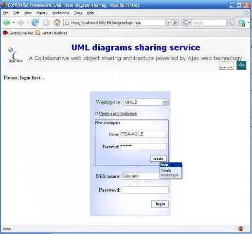 下载 Web 工具或 Web 应用程序协作 UML 设计器