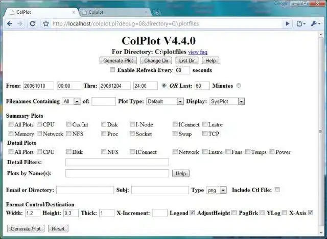 Download web tool or web app collectl-utils