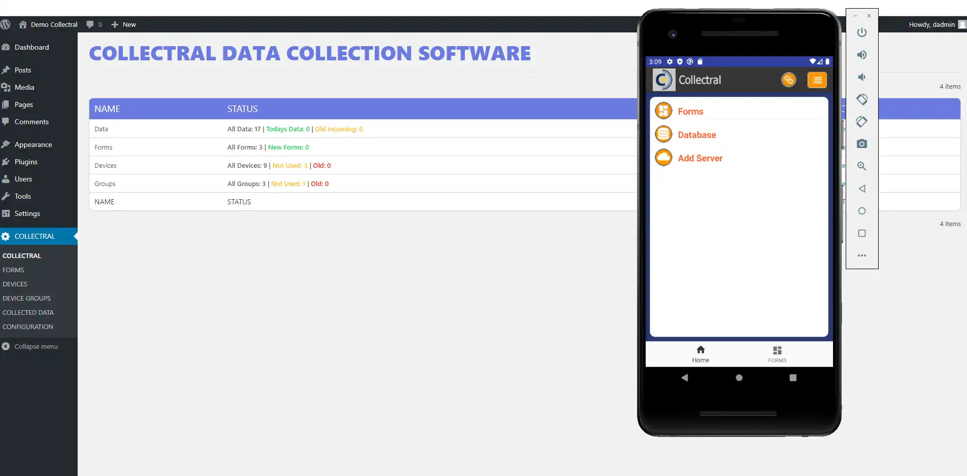 Download web tool or web app Collectral