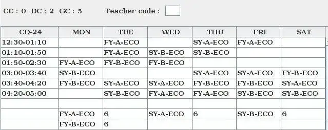 Download web tool or web app College Time Table (CTT)