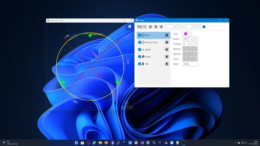 Laden Sie das Web-Tool oder die Web-App CollimationCircles herunter