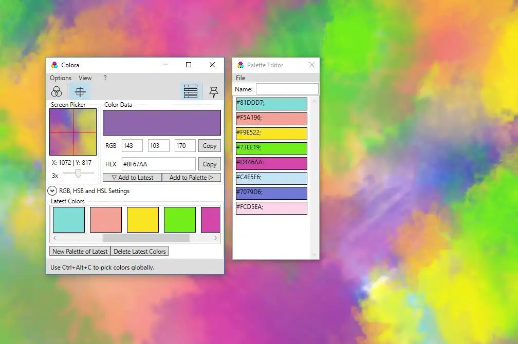 Download web tool or web app Colora - Color Picker