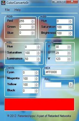 Download web tool or web app ColorConvertz0r