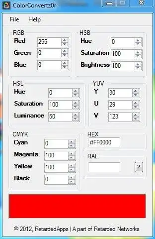 Download web tool or web app ColorConvertz0r