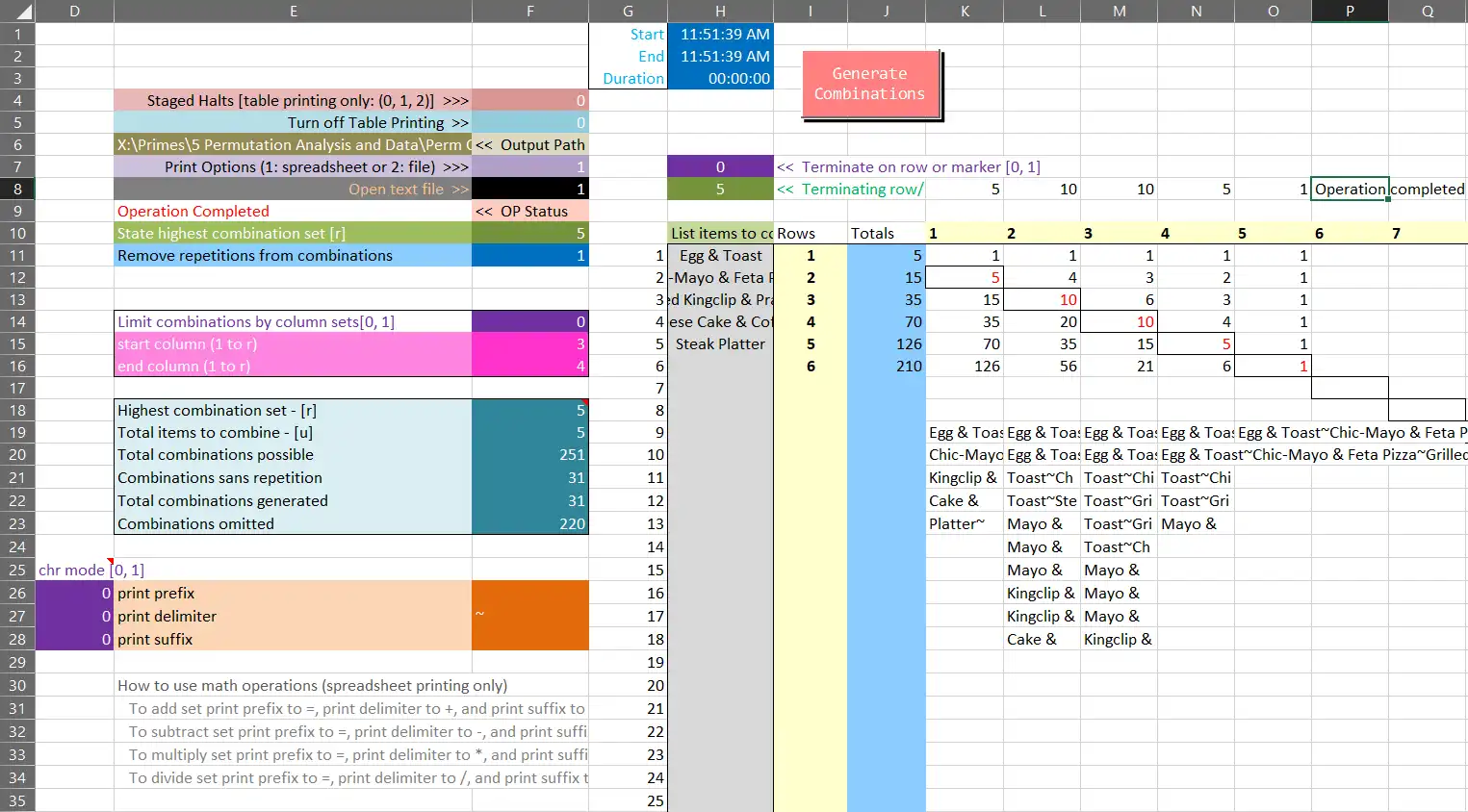 Download web tool or web app Combinations Algorithm