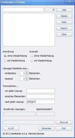 Download web tool or web app Combinator to run in Windows online over Linux online