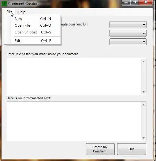 Download web tool or web app Comment Creator