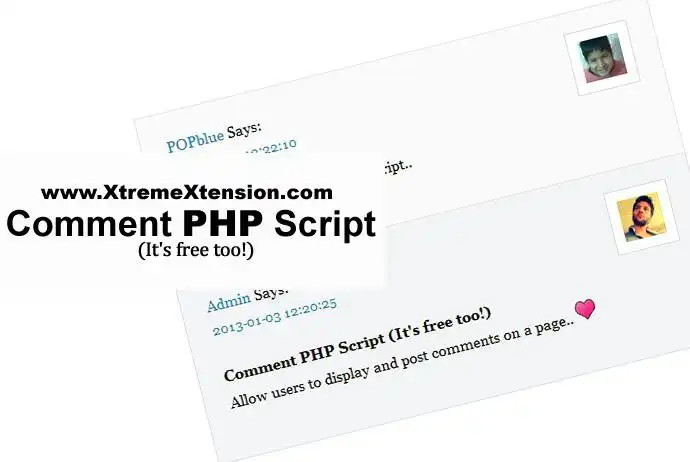 Download web tool or web app Comment PHP Script (Its free too!)!