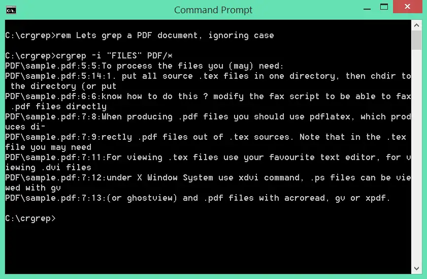 Download web tool or web app Common Resource Grep - crgrep