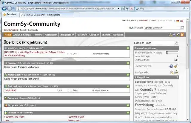 Download web tool or web app CommSy