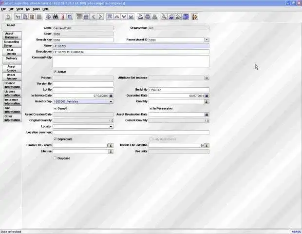 Download webtool of webapp Compiere Fixed Assets