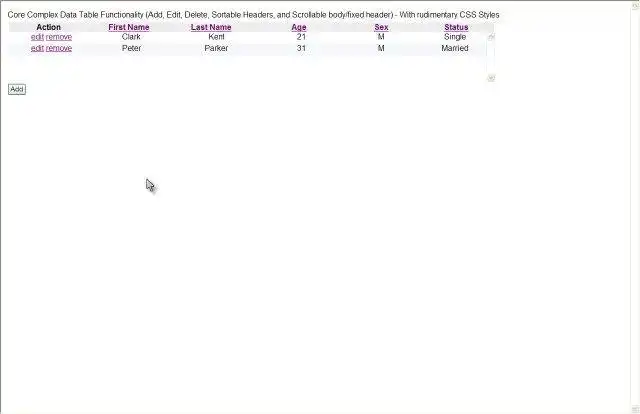 Mag-download ng web tool o web app Complex DataTable JSF Component