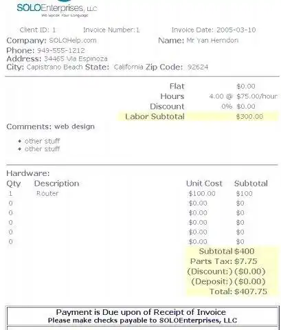 Mag-download ng web tool o web app Computer Service Company Database