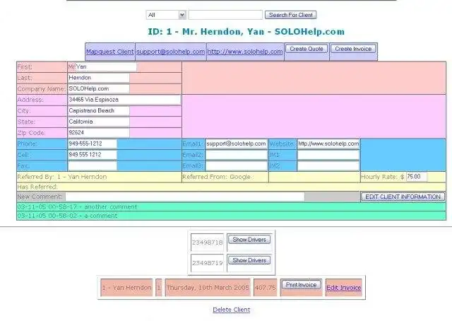 Download web tool or web app Computer Service Company Database