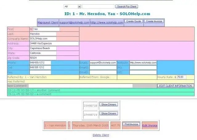 Mag-download ng web tool o web app Computer Service Company Database