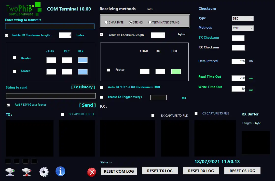 Descargue la herramienta web o la aplicación web COM Serial Terminal