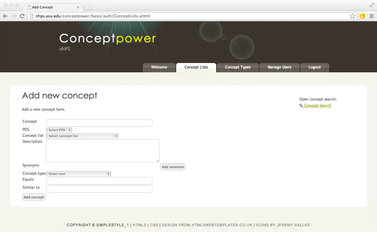 Download web tool or web app Conceptpower to run in Windows online over Linux online