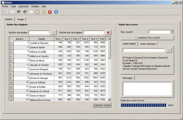 Download web tool or web app Concours de Belote