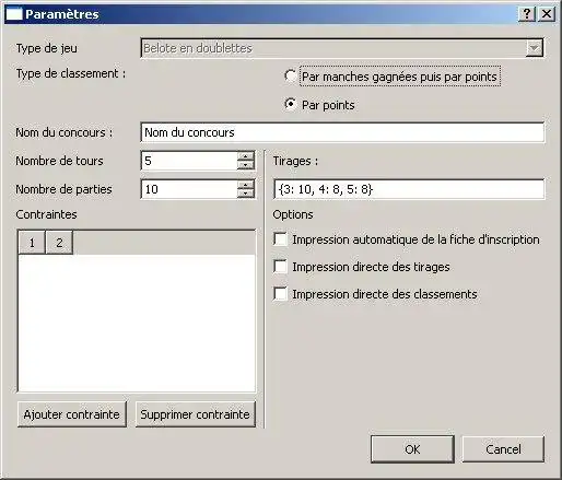 Download web tool or web app Concours de Belote to run in Windows online over Linux online