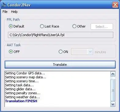 Download web tool or web app Condor2Nav