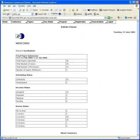 Download web tool or web app Conference and Meeting Management System