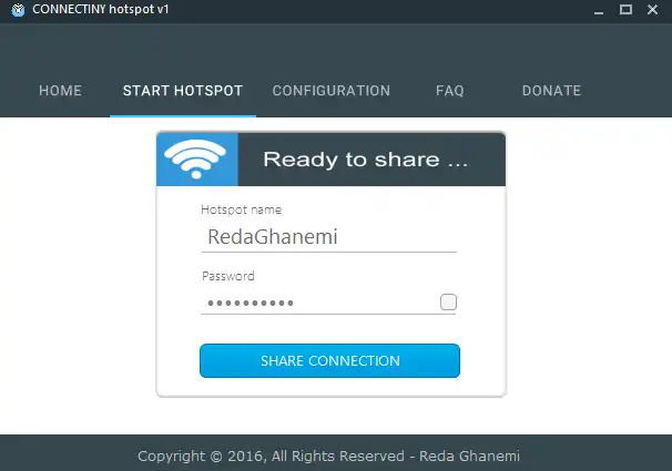 Web ツールまたは Web アプリのダウンロード CONNECTINY Hotspot