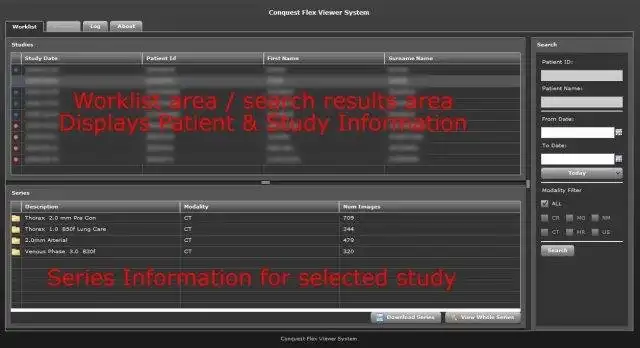 Download web tool or web app Conquest Flex Viewer