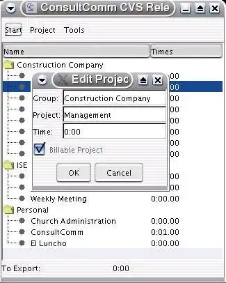 Завантажте веб-інструмент або веб-програму ConsultComm Project Timekeeper