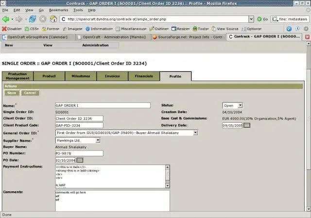 Download web tool or web app Contrack Order Management