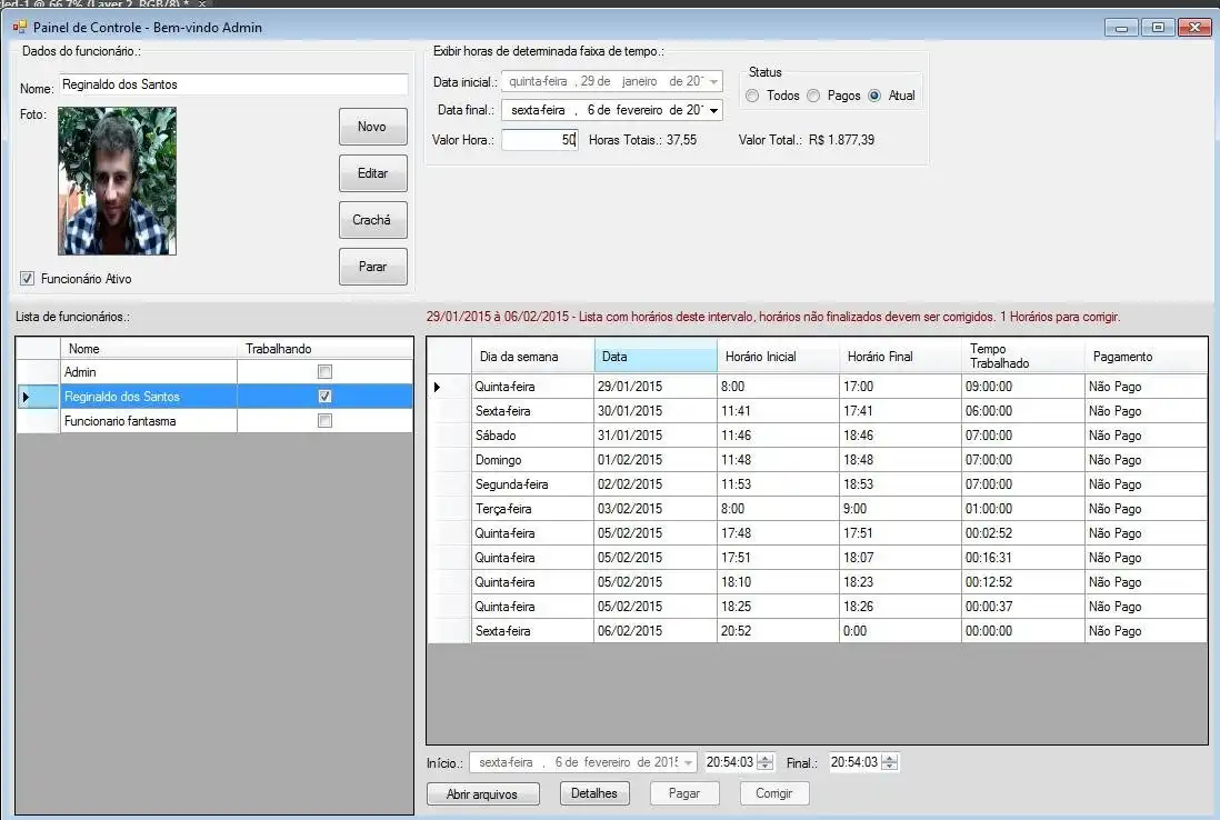 Web aracını veya web uygulamasını indirin Controle de Horas Trabalhadas