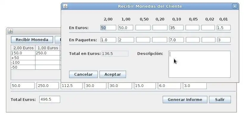 Download web tool or web app Control Monedas